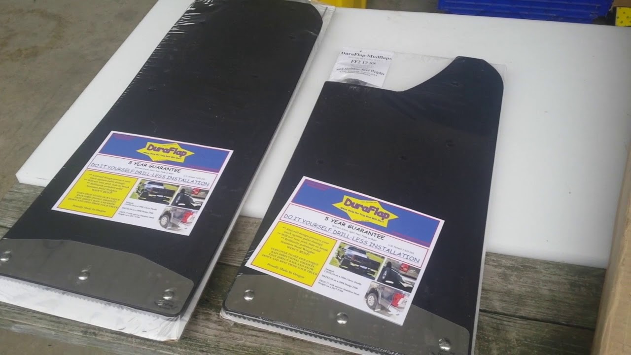 Duraflap Mud Flaps on 2018 Superduty.  LOOKS SHARP!  Protects truck and towed items!!!!