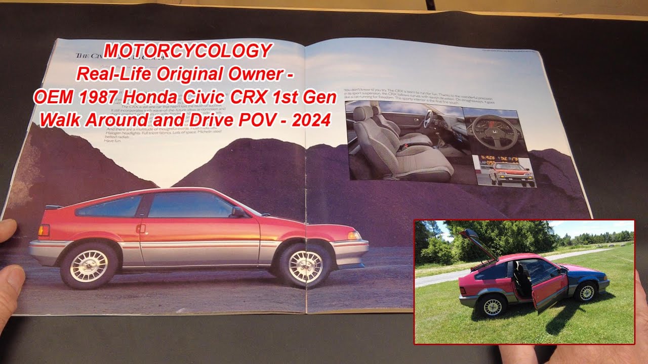 Original Owner - OEM 1987 Honda Civic CRX 1st Gen Walk Around and Driving POV - 2024
