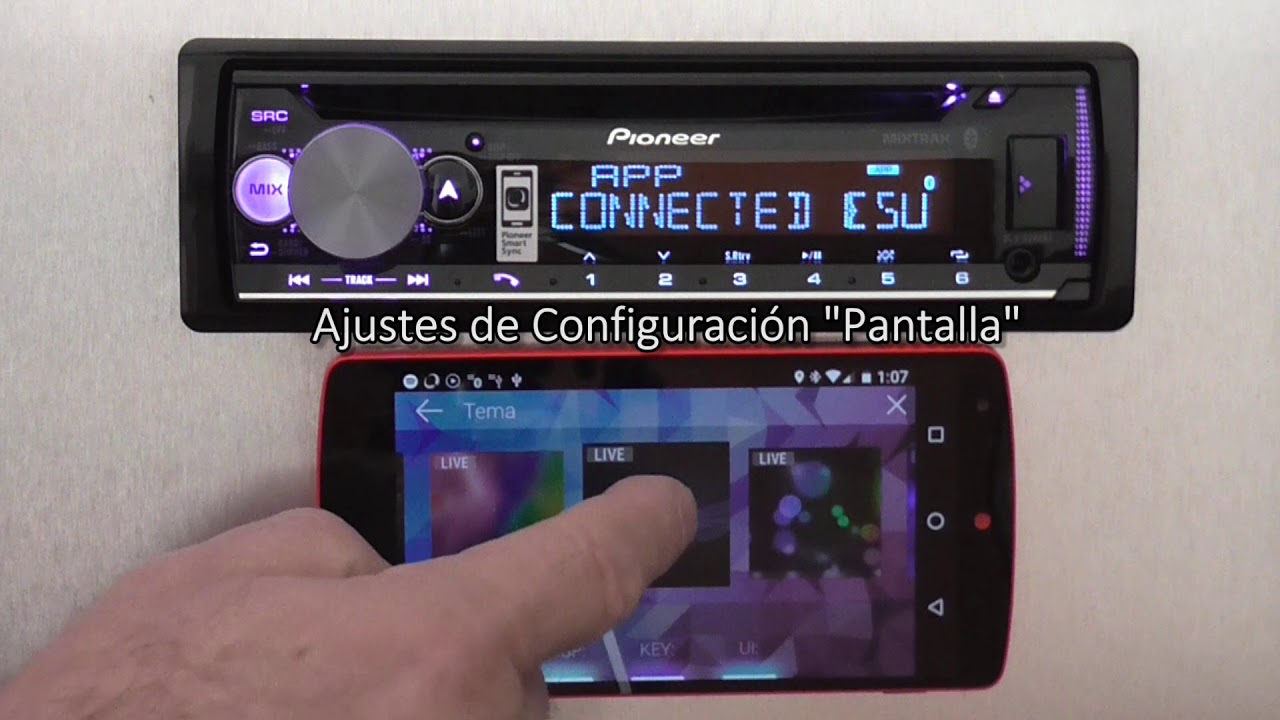 DEH X500BT Configuración y uso con Pioneer Smart Sync app