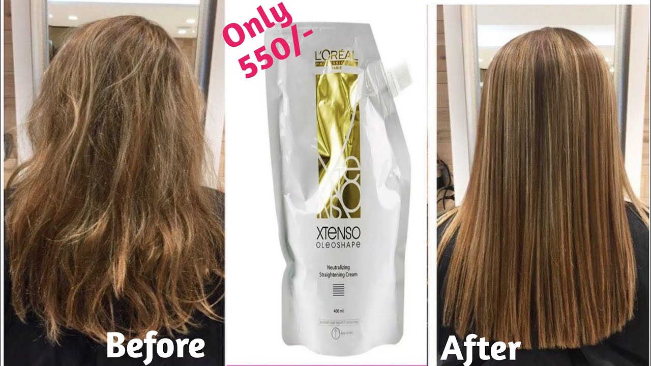 #Hairstraightening|| L’Oréal xtenso hair straightening at home 🏡 ||step by step ||
