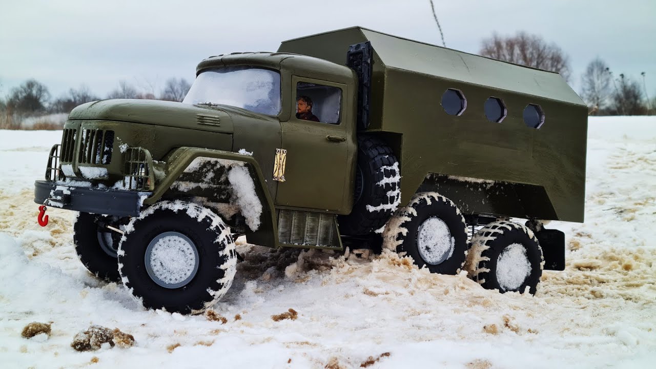ЗИЛ 131 на ЛЮТОМ бездорожье! ... RC OFFroad 6x6