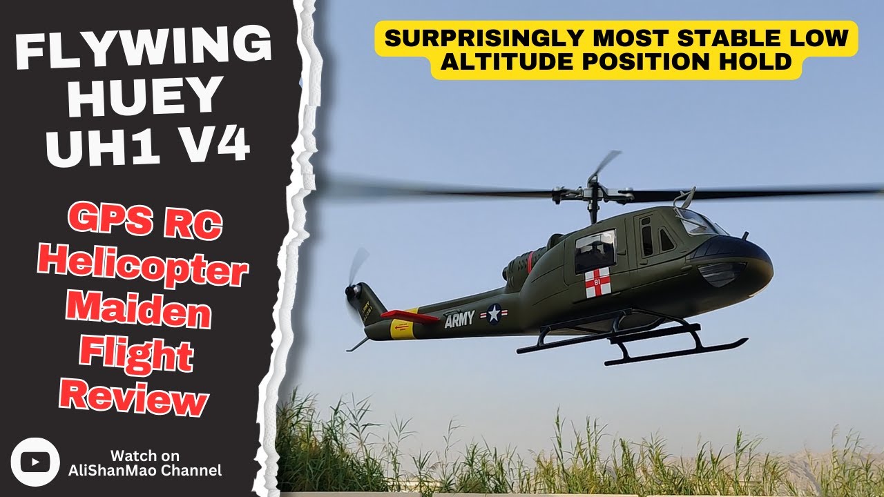 FlyWing Huey UH1 V4 GPS RC Helicopter: Quick Flight Review