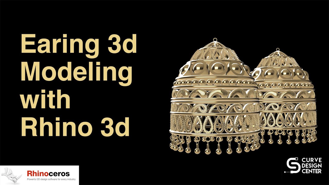 Earing Design in Rhino3D | Rhino Jewellery Design | Hindi