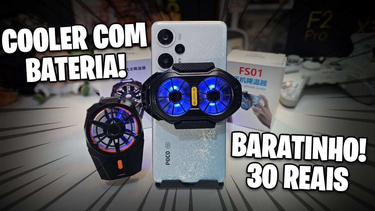 COOLER COM BATERIA DE 30 REAIS DO ALIEXPRESS! | É TUDO PORCARIA? | Cooler X52 & Cooler FS01