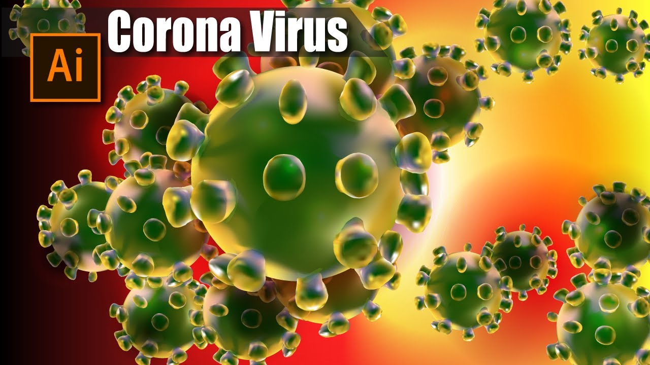How to draw 3d virus shape step by step tutorial in illustrator cc