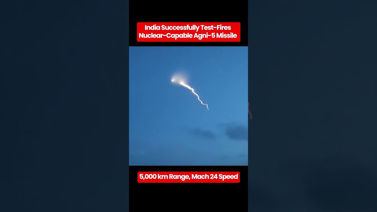 India Successfully Test-Fires Agni-5 🚀 | Nuclear-Capable Missile with 5000+ km Range