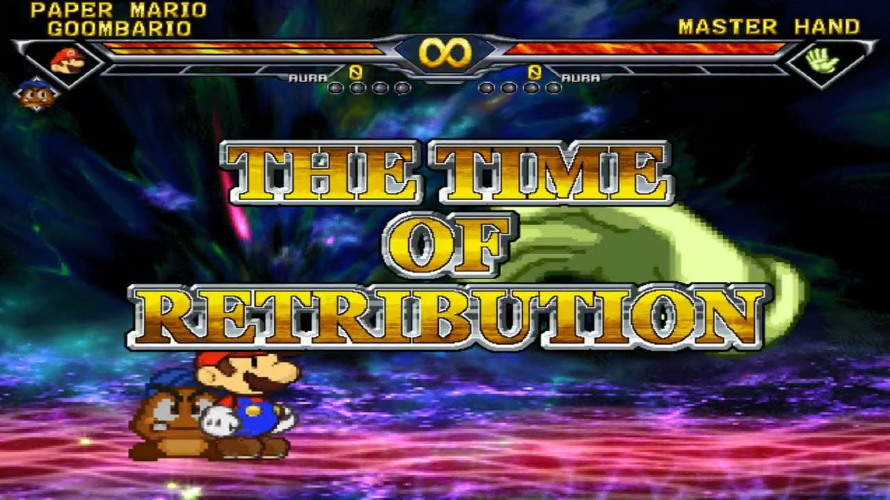 MUGEN: ペーパーマリオ (操作) & クリオ VS マスターハンド
