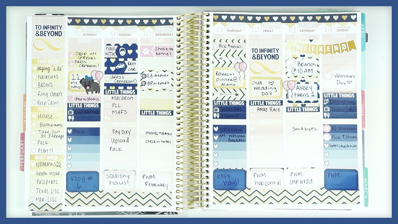 Plan With Me // My Wedding Week! (Erin Condren - Vertical)