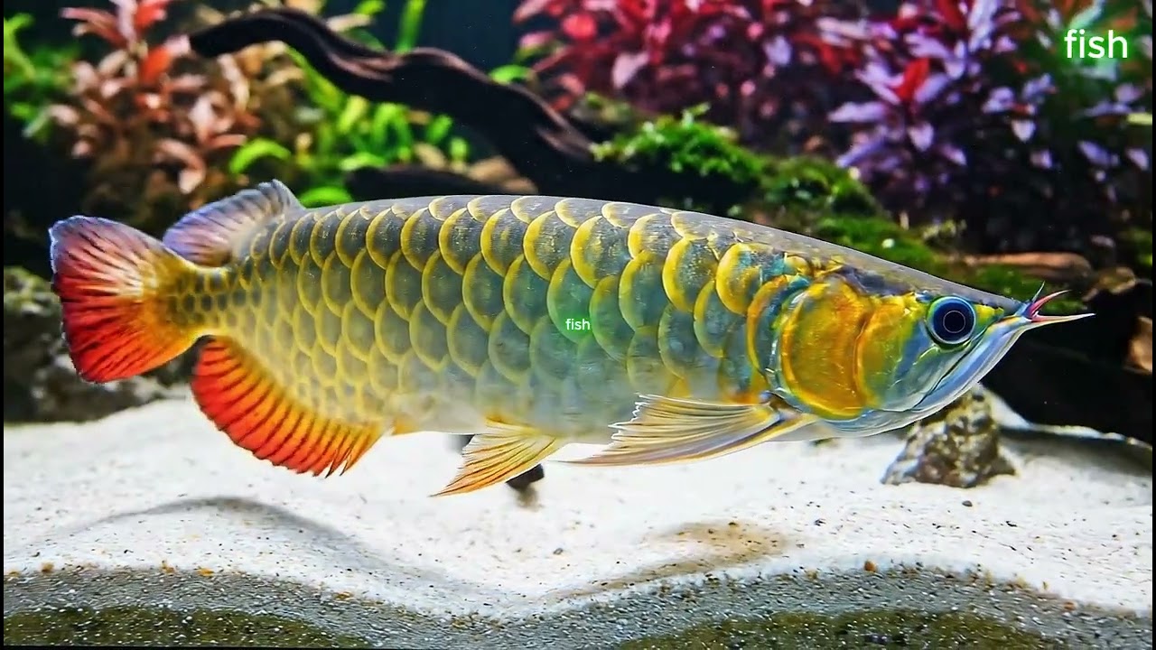 HAPPY NEW YEAR 2026 Golden Arowana Swimming in a Luxury Aquascape 4K Relaxing Aquarium 20