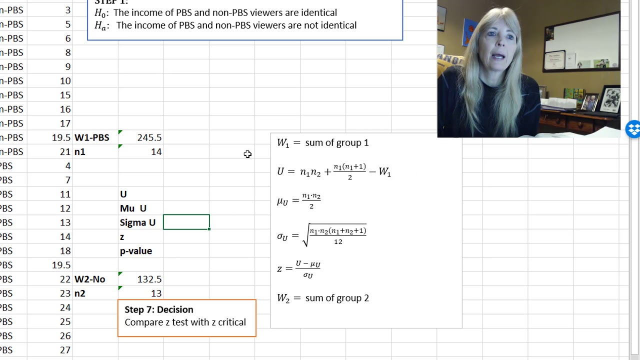 Mann-Whitney U NonParameteric Test