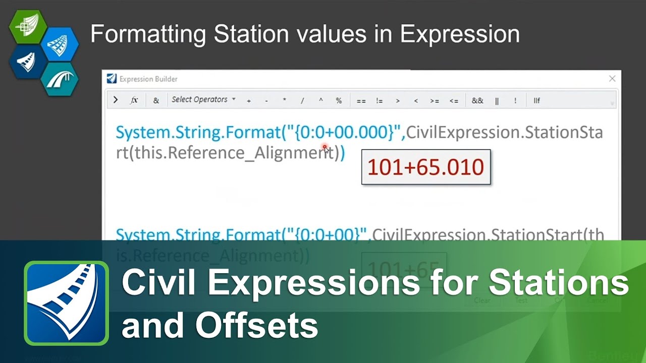 Item Types and Expressions 05: Civil Expressions for Stations and Offsets