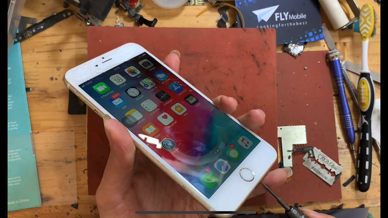 Fly Mobile | Tháo màn, ép kính iphone 6 plus