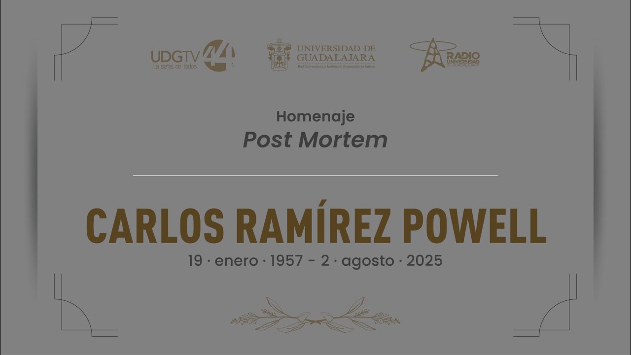 #EnVivo 🔴 | Homenaje Post Mortem a Carlos Ramírez Powell