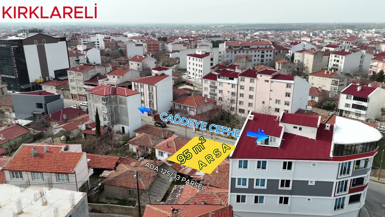 KIRKLARELİ YAYLA MAH. CADDE ÜZERİNDE KERPİÇ EV 95m² ARSA SATILIK