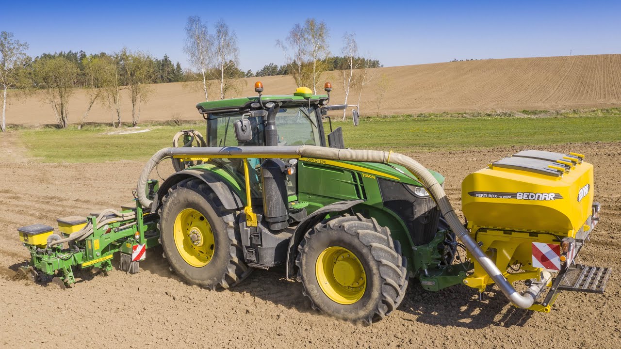 DEMO TOUR  - John Deere 7250R +  Exact Emerge 1725NT + Bednar Ferti Box FB 2000F