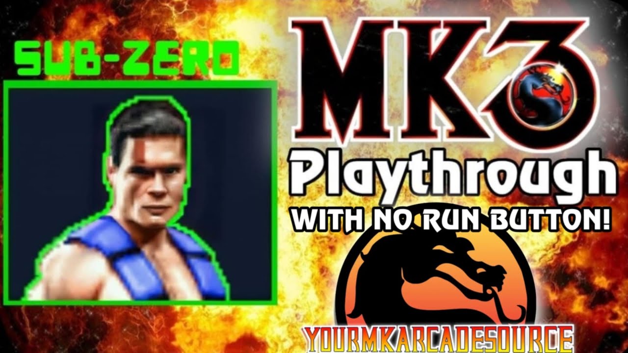 Mortal Kombat 3 Arcade - Sub-Zero Playthrough - No Run Button!?