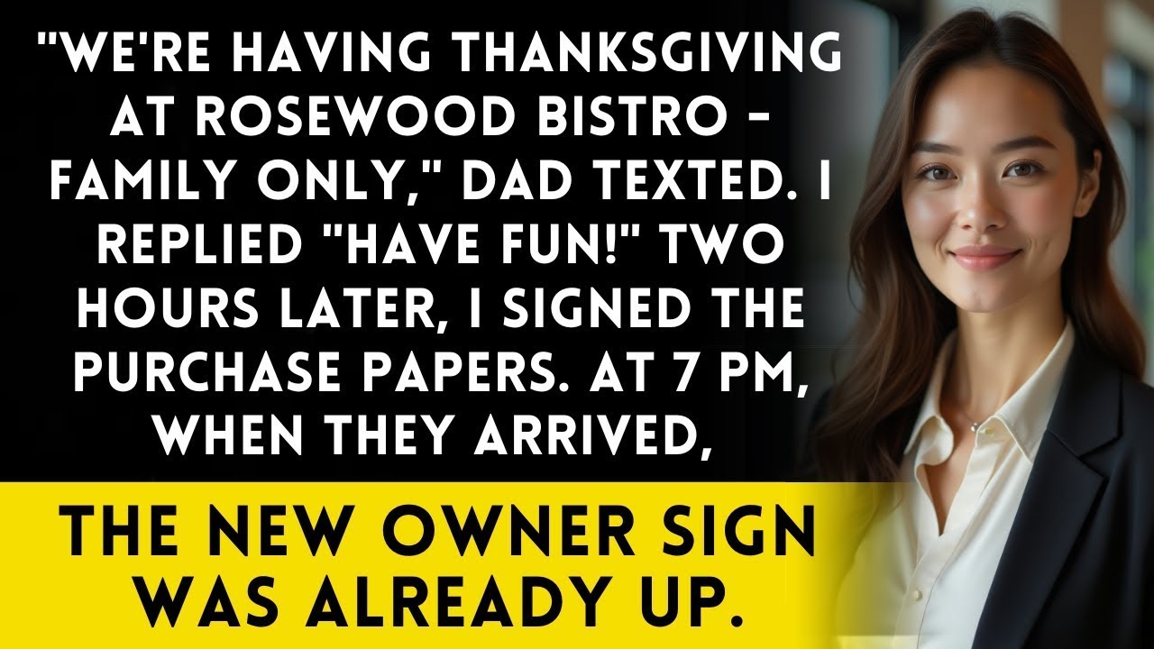 My Family Didn't Invite Me to Thanksgiving - So I Bought the Restaurant They Booked Instead