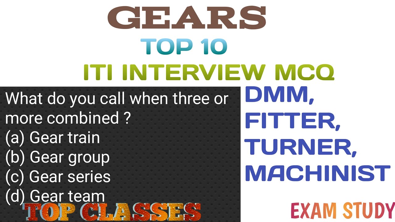 GEARS MCQ VIDEO  II TOP ITI CLASSES II  HINDI AND ENGLISH