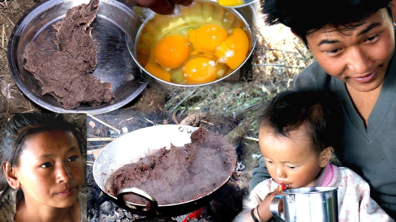 Nepali national food Dhido  ढिंडो cooking for dinner || pastoral life of nepal