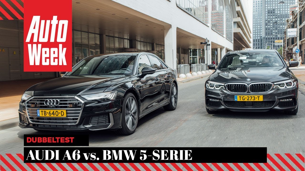 Audi A6 vs BMW 5-serie - AutoWeek Dubbeltest - English subtitles