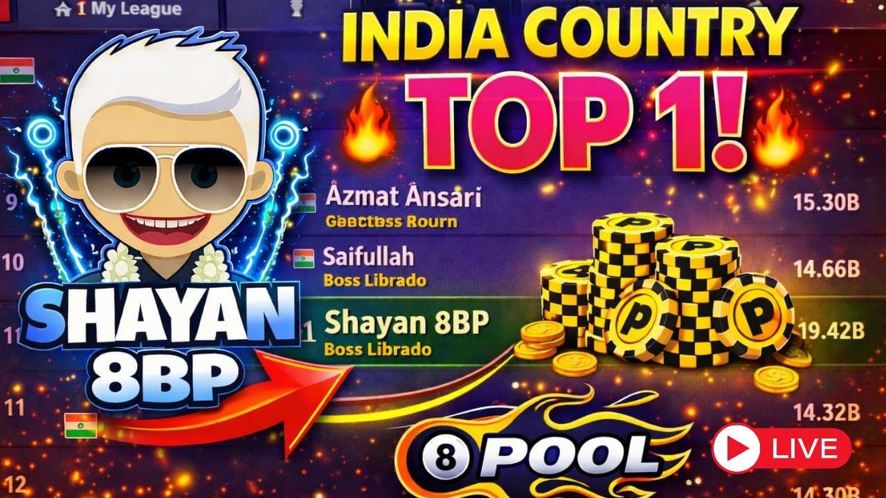 Live streaming of SHAYAN-8BP-YT8Ball Pool India TOP 😍