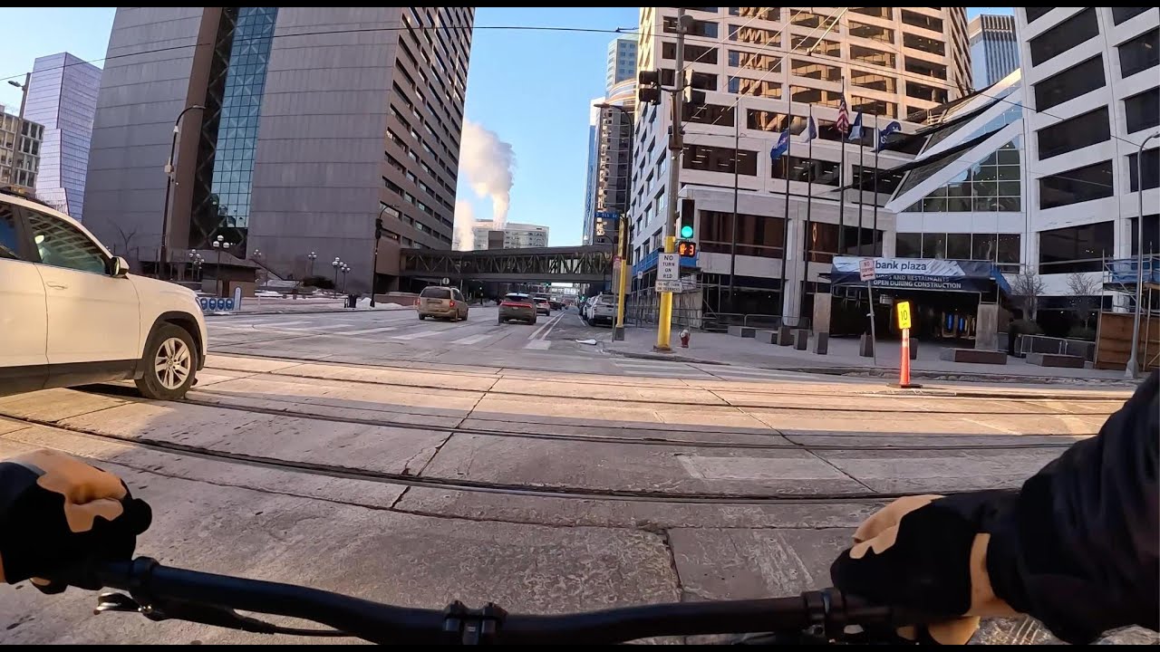 Winter Fat Bike Ride to Downtown Minneapolis