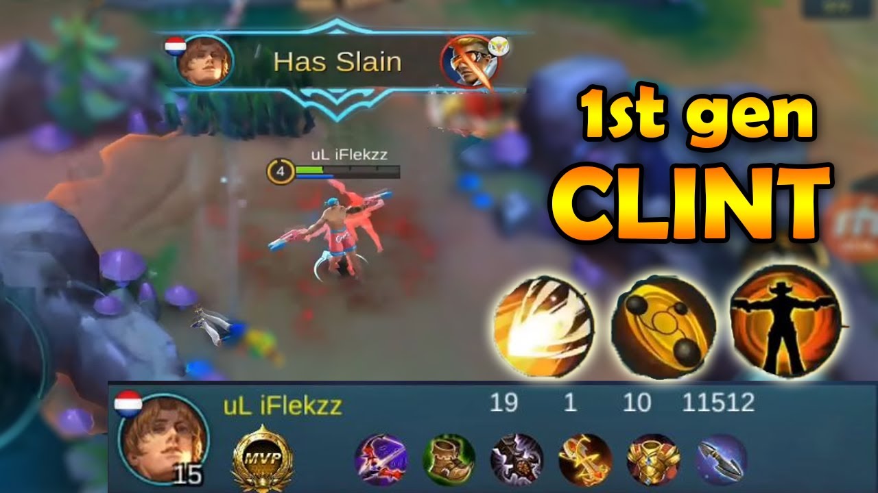 1ST GENERATION CLINT GAMEPLAY (CRAZY ULTIMATE) - MOBILE LEGENDS