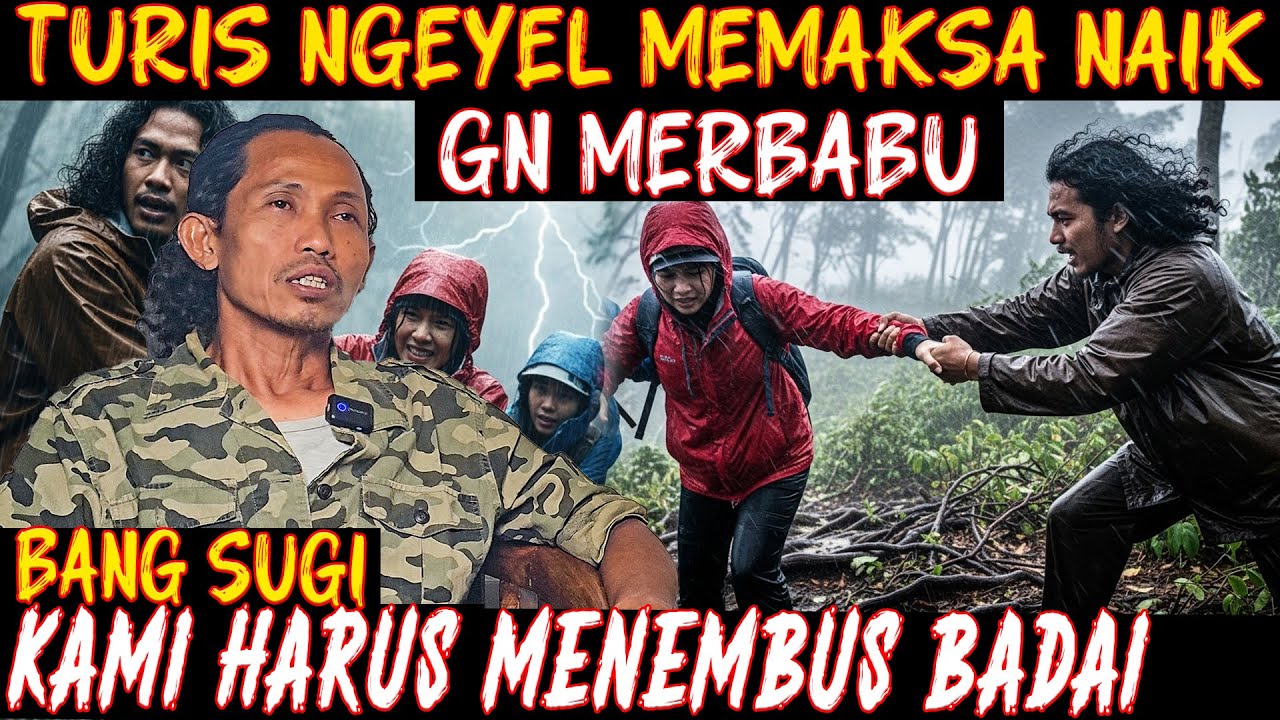 HAMPIR CELAKA !! PENDAKI MALAYSIA NEKAT LANJUT SAAT CUACA BURUK DI GUNUNG MERBABU @sugiartoqtynk448 
