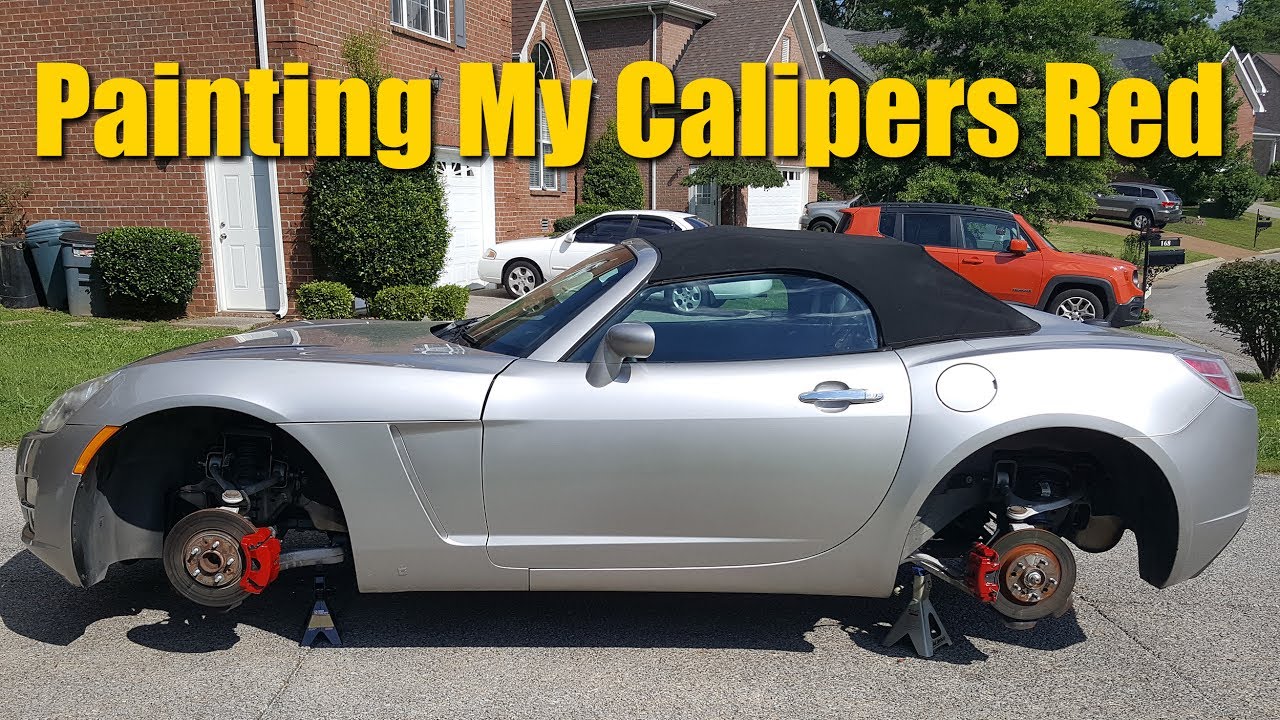Я покрасил кистью суппорты Saturn Sky.