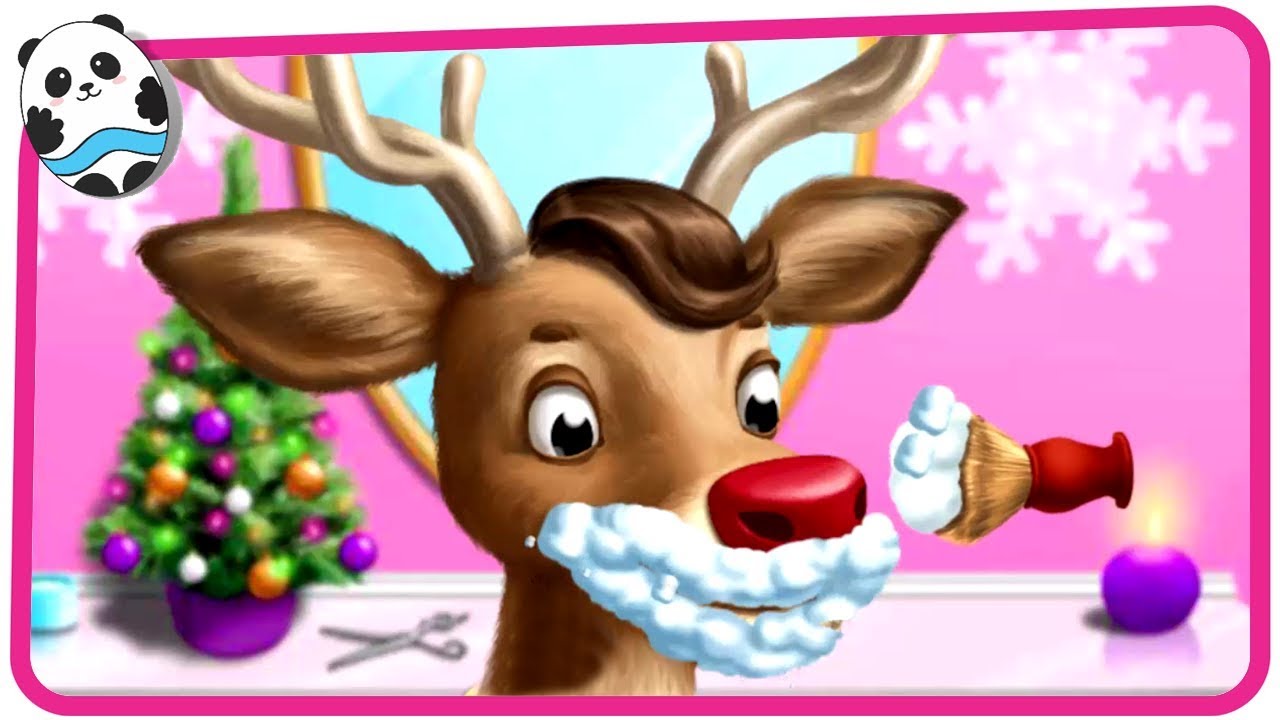Christmas Animal Hair Salon 2 - Play Fun Animals Care & Santa Makeover Games for Kids and Children