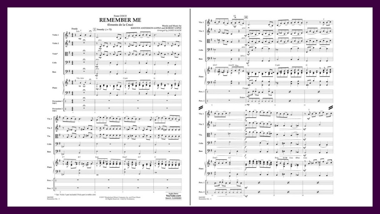 Remember Me (from Coco) | Arr. James Kazik