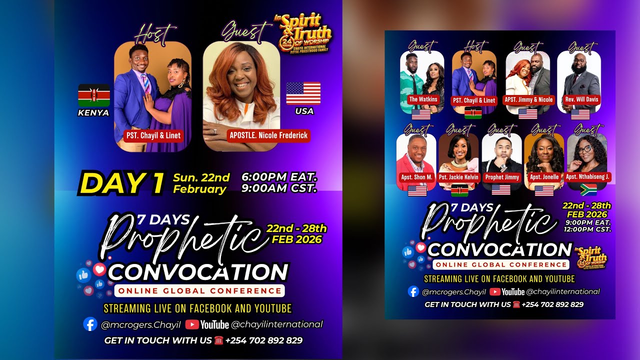 DAY 1 - PROPHETIC CONVOCATION; APOSTLE NICOLE FREDERICK [USA] 