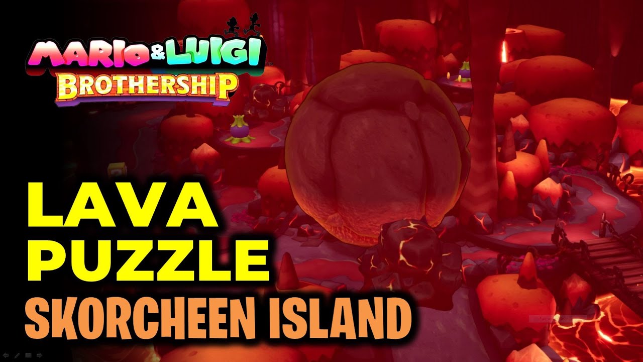 Skorcheen Island - Solve LAVA Puzzle to Reach the Lighthouse | Mario & Luigi Brothership