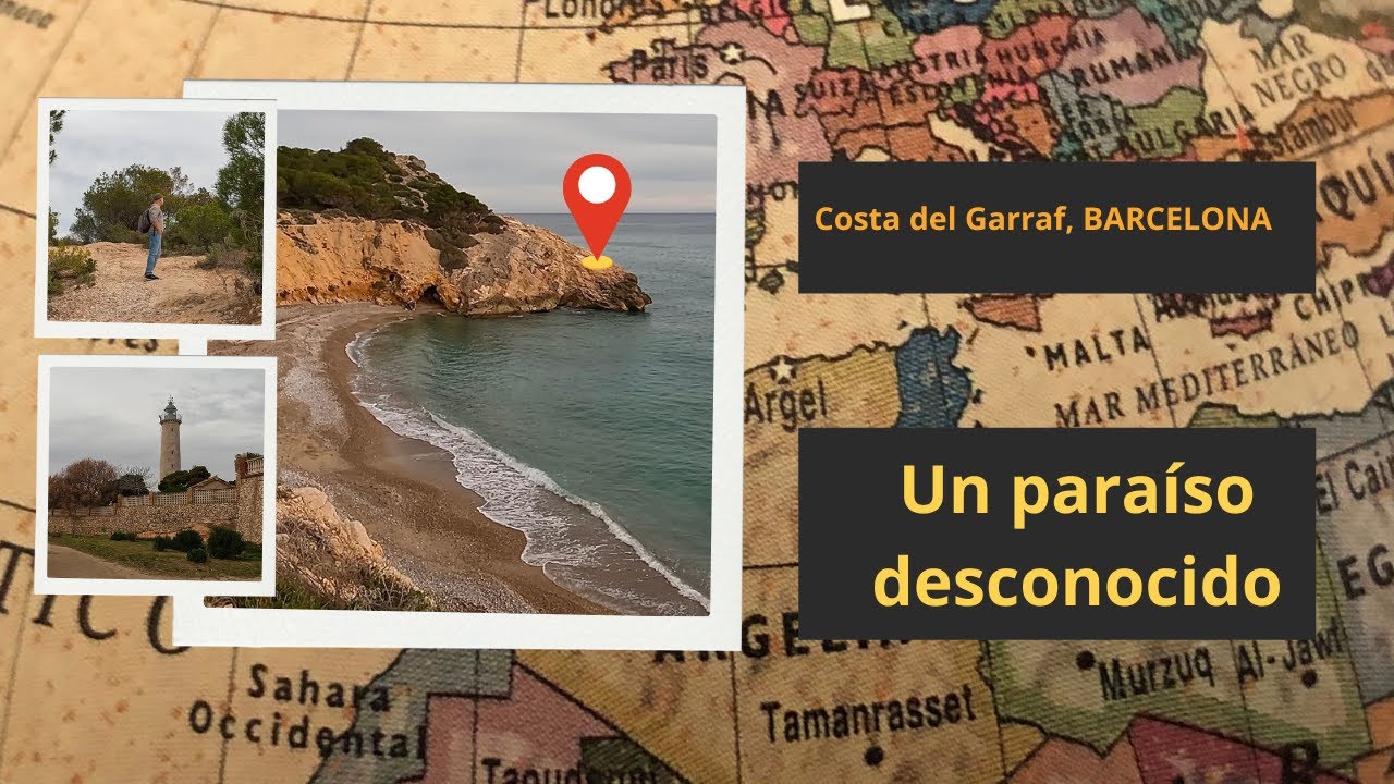 Sendero de acantilados entre Sitges y Vilanova i la Geltru . El Garraf , Barcelona, Espa&ntilde;a.
