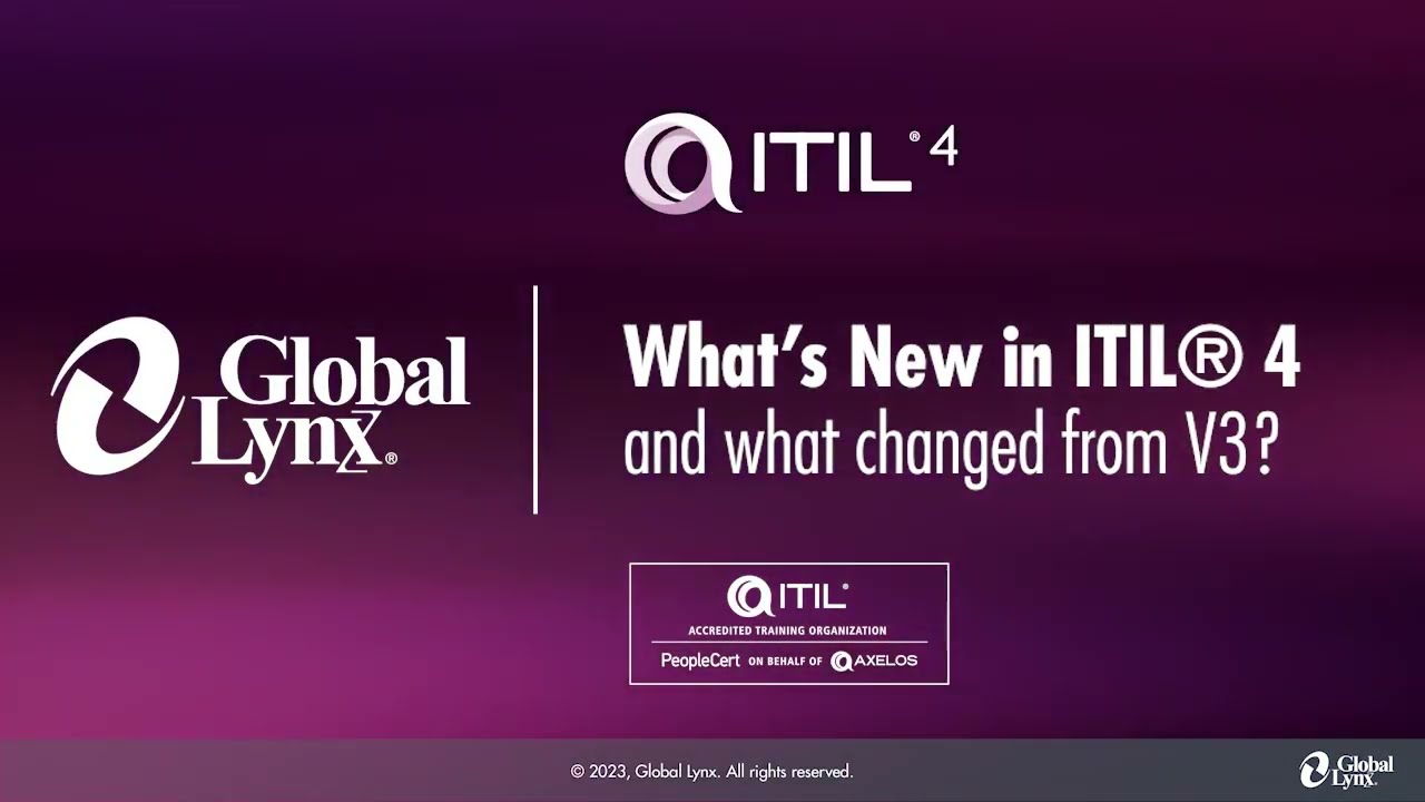 What's new in #ITIL4 and what changed from V3?