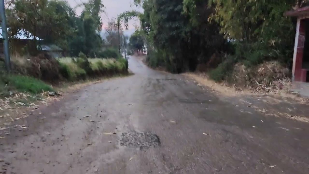 Walking in the Rain through Village Road Soothing Rain Sound @nomadvillage