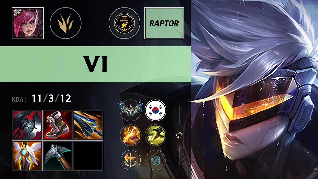 (BFX Raptor) Vi Jungle vs Lee Sin (KRX Vincenzo) - KR Challenger Patch 26.14