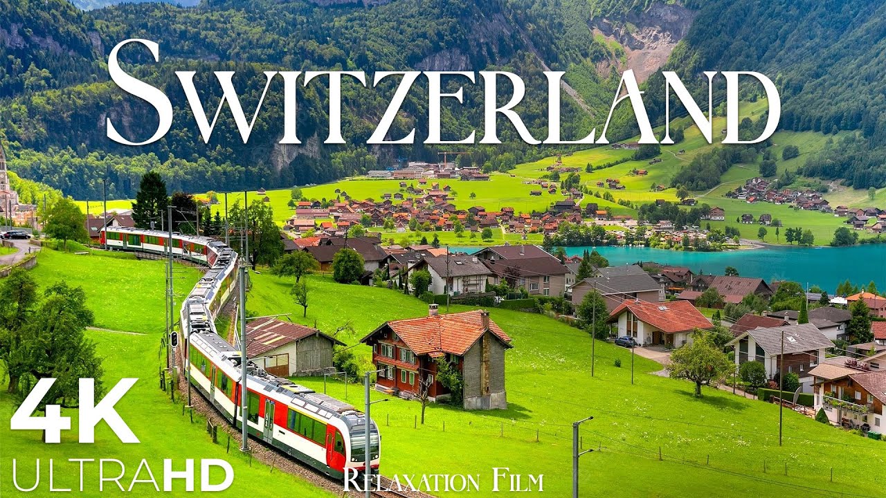 SWITZERLAND &bull; 4K Relaxation Film: Winter to Spring &bull; Relaxing Music - Nature 4k Video Ultra HD