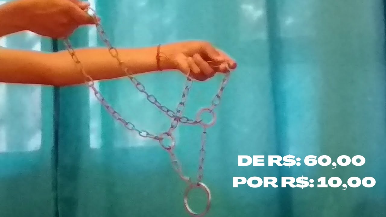 COMO FAZER UM CABRESTO DE CORRENTE *COM APENAS 10 REAIS*