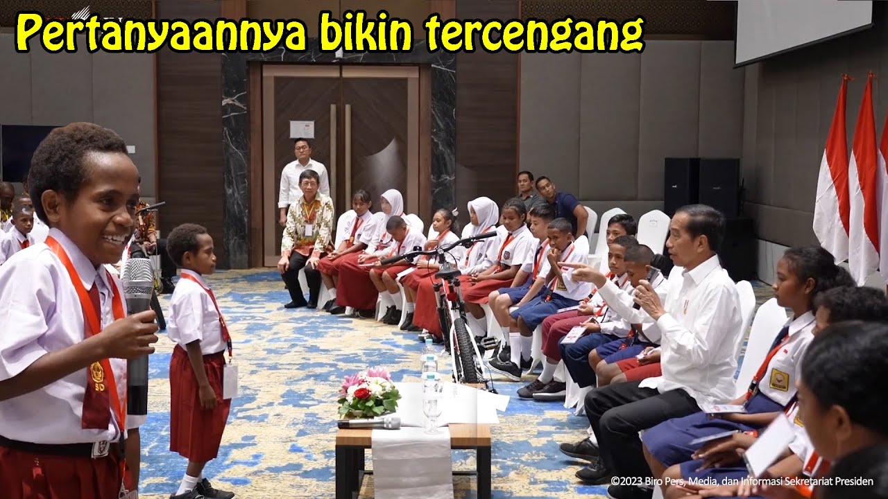 LAGI2 JADI KOCAK, Anak SD Nanya Presiden Jokowi Sampe Takjub