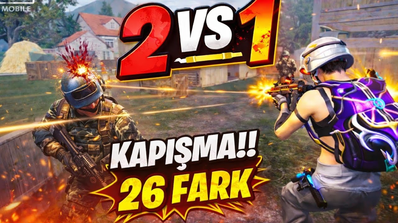 2v1 26 FARK HS İÇİN İZLE | PUBG MOBİLE