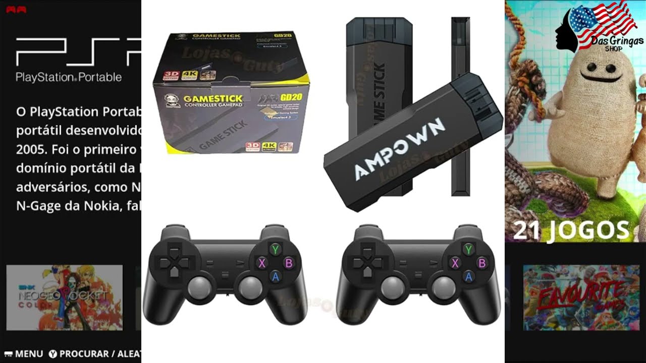 Imagem EMUELEC 4.3 Plus 64GB Para Game Stick GD10 / GD20 / Y6 Agora Sim Seu S905M Ou AMLOGIC CONFIRA
