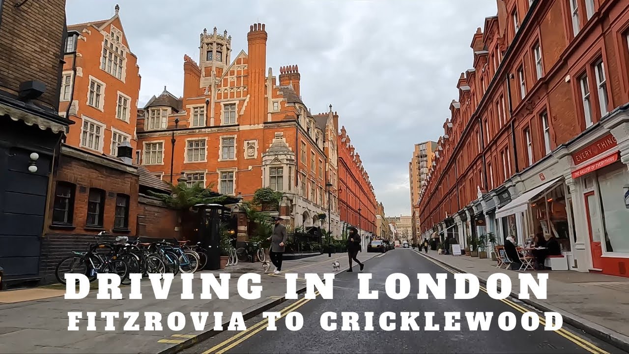 Driving in London | Fitzrovia to Cricklewood via Marylebone, St John’s Wood , West Hampstead ,Hendon