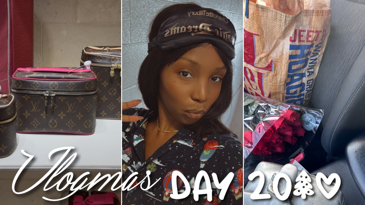 Vlogmas Day 20 | She’s No Quitter, LV Pickups , Gift Wrapping, New Flowers | The Stush Life