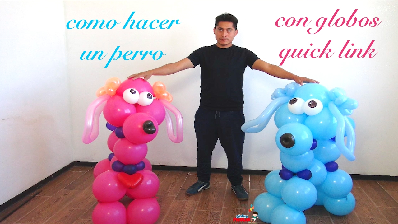 Perro gigante con globos quick link o bipolo facil de hacer!! #99