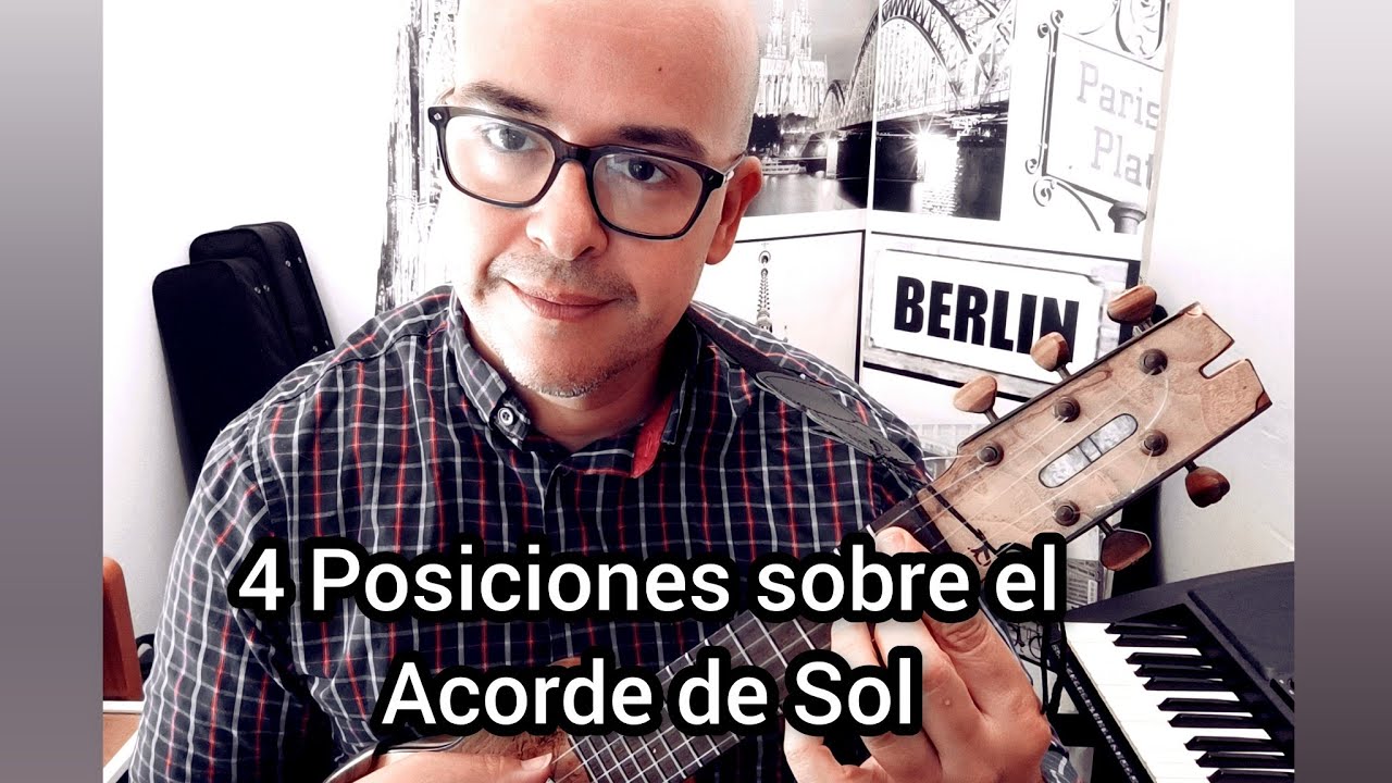 4 Acordes de Sol en los primeros cuatro trastes del Timple.