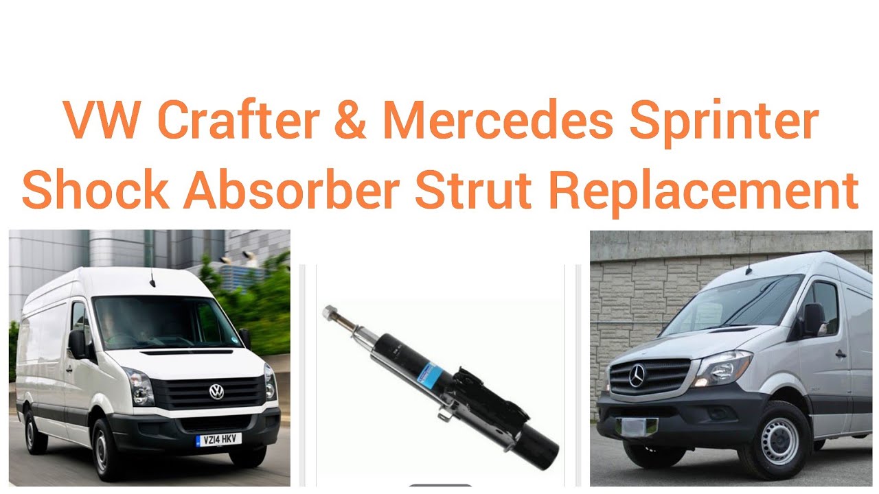 Front suspension shock absorber strut replacement VW Crafter Mercedes sprinter van 2006-2016 How to