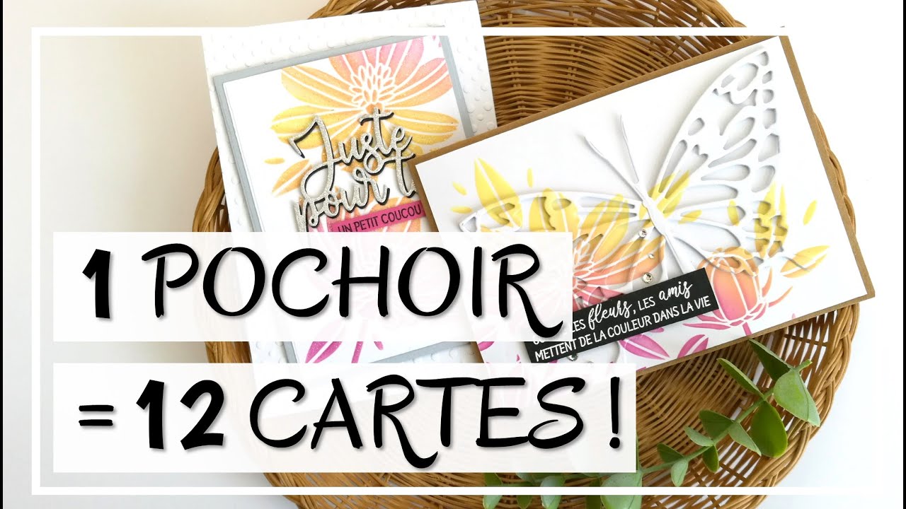 12 TECHNIQUES avec UN POCHOIR !! Plein d'idées pour utiliser vos produits !! Tuto Carterie Scrap