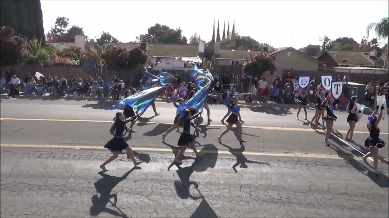 The Burton Middle School Bulldog Marching Band at the 2024 Central California Band Review