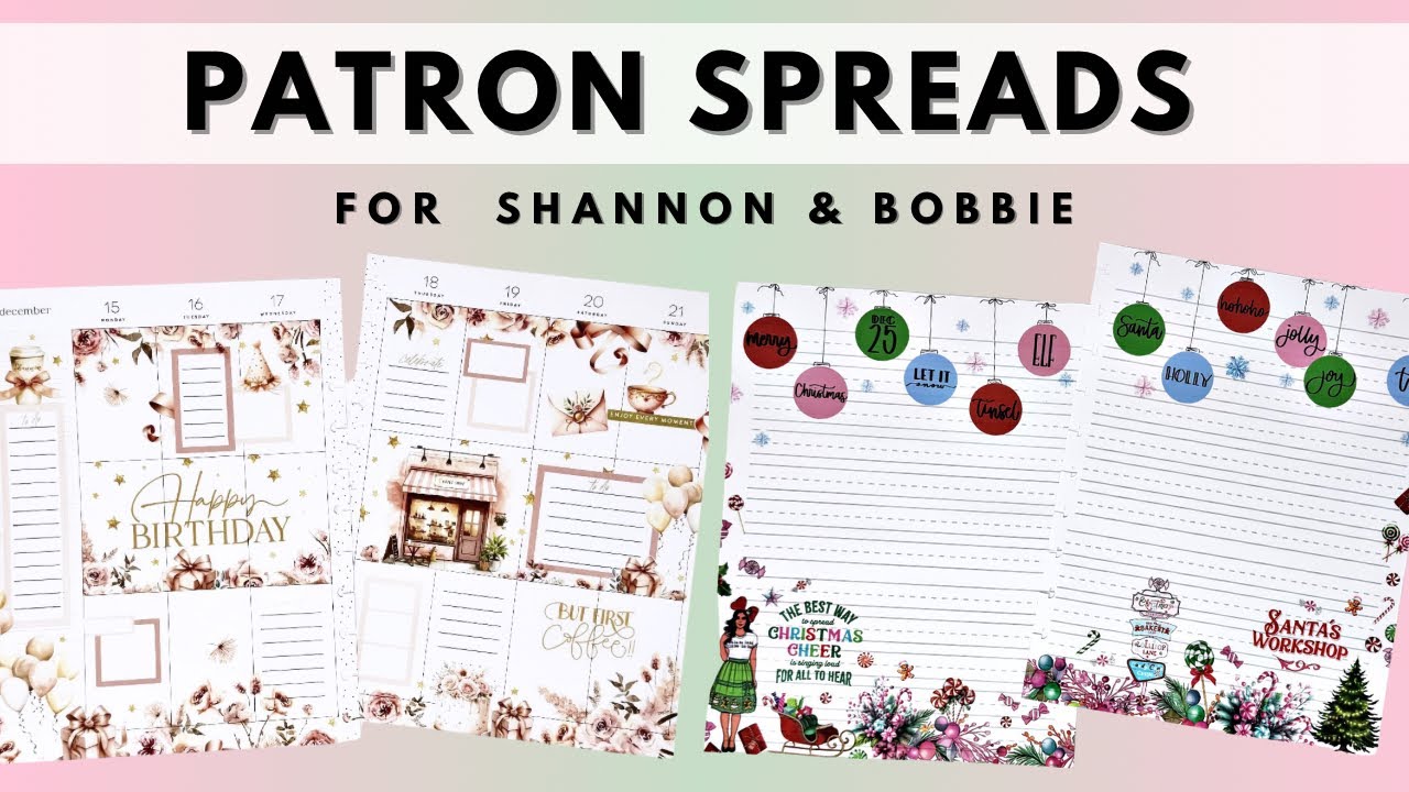 PLAN WITH ME | PATRON SPREADS FOR SHANNON & BOBBIE | THE HAPPY PLANNER